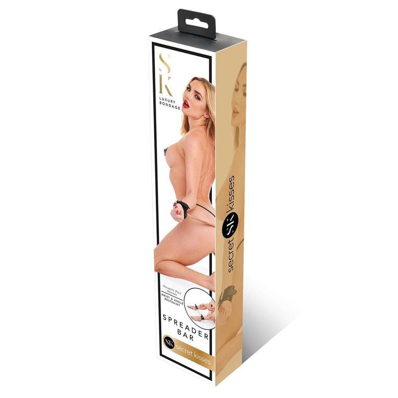 Secret kisses - bondage spreader bar -  box side view | Flirtybay.com.au